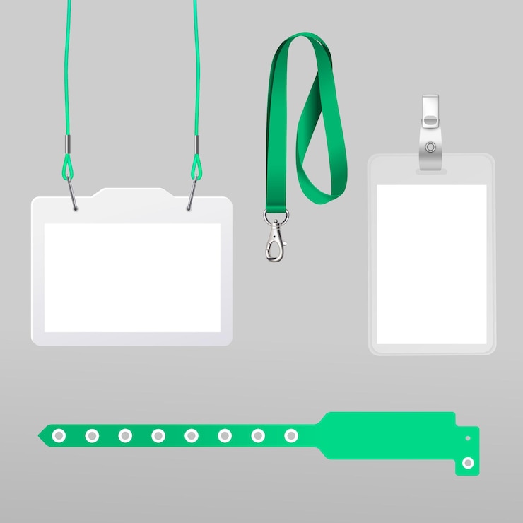 Free Vector realistic id card stationery concept