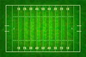 Free vector realistic illustration of american football field in top view