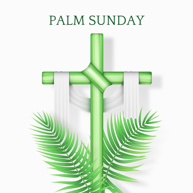 Free vector realistic illustration for palm sunday