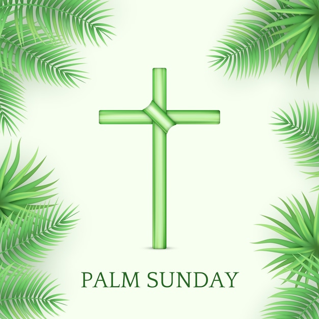 Realistic illustration for palm sunday