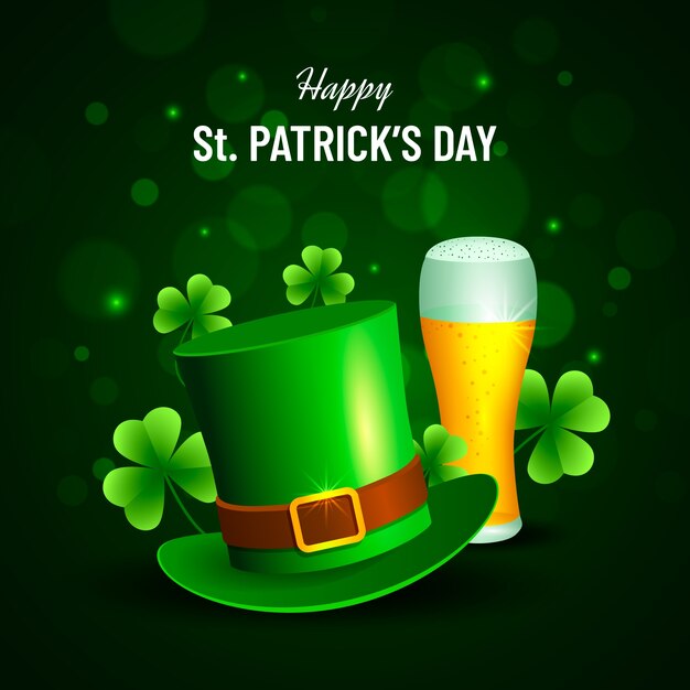 Realistic illustration for st patrick's day celebration