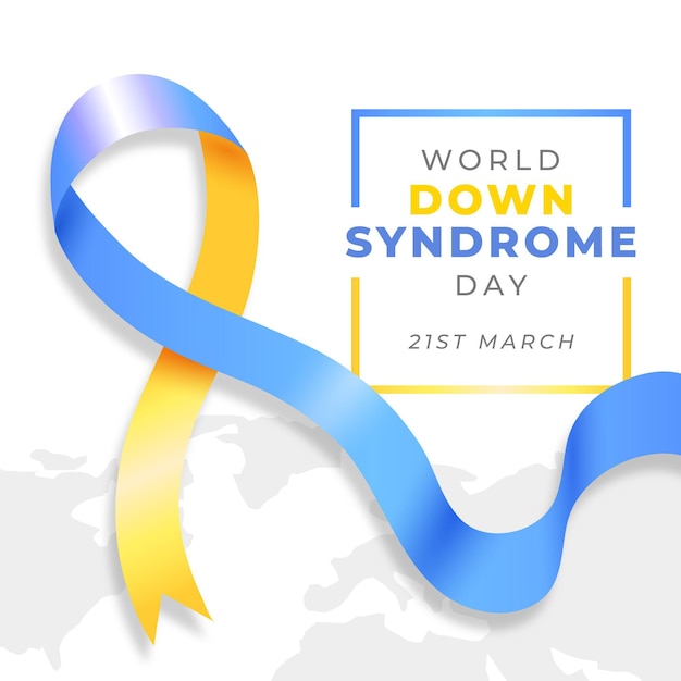 Realistic illustration world down syndrome day