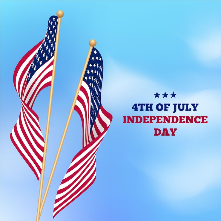Free Vector realistic independence day concept