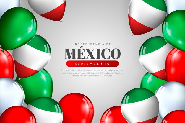 멕시코 배경의 현실적인 독립 기념일