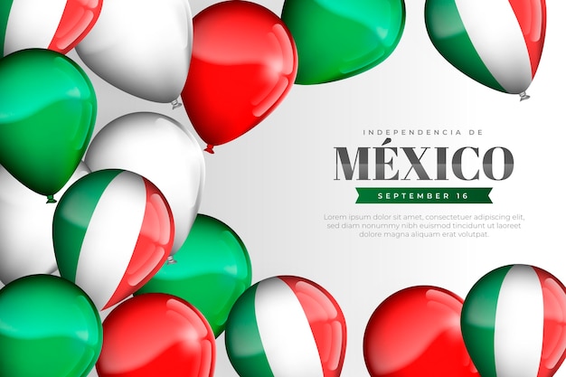 Realistic independence day of mexico wallpaper