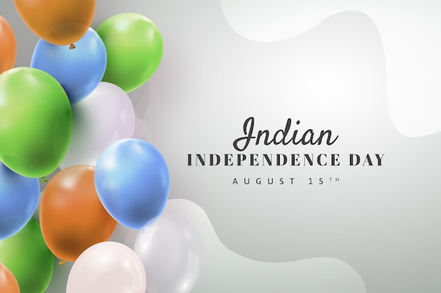 Realistic indian independence day illustration