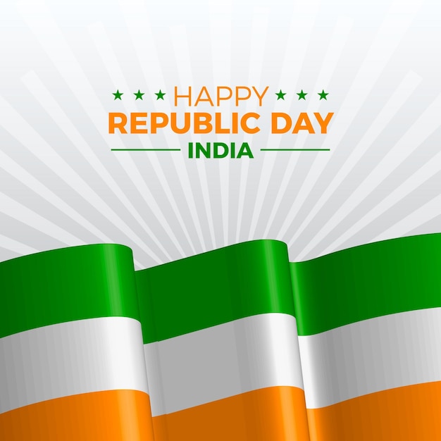 Free vector realistic indian republic day