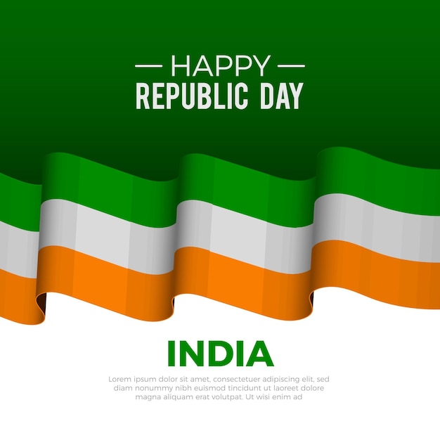 Free vector realistic indian republic day