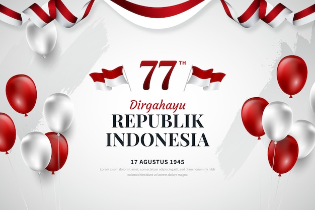 현실적인 인도네시아 독립 기념일 배경