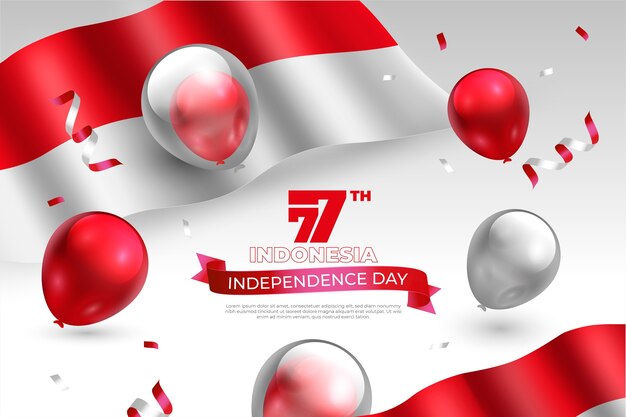 現実的なインドネシア独立記念日の背景