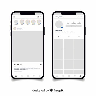Iphoneテンプレートのリアルなinstagramフォトフレーム 無料のベクター Iphoneテンプレートのリアルなinstagramフォトフレーム 無料のベクター