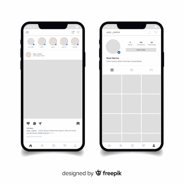 Instagram Feed Mock Up Grid - Free Vectors & PSDs to Download