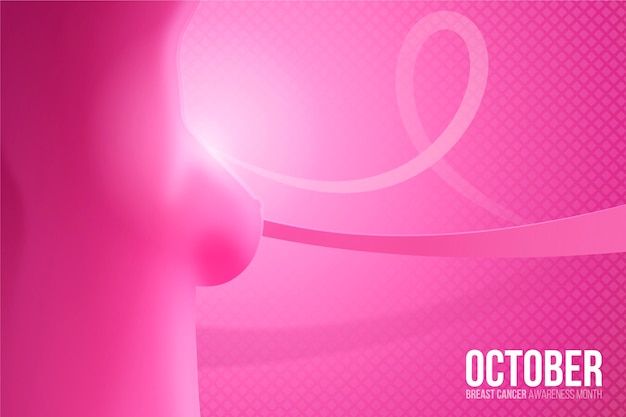 Realistic international day against breast cancer background