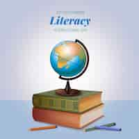 Free vector realistic international literacy day