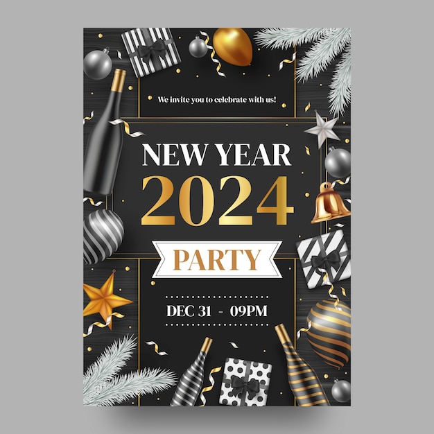 2024 new year template Vectors & Illustrations for Free Download | Freepik