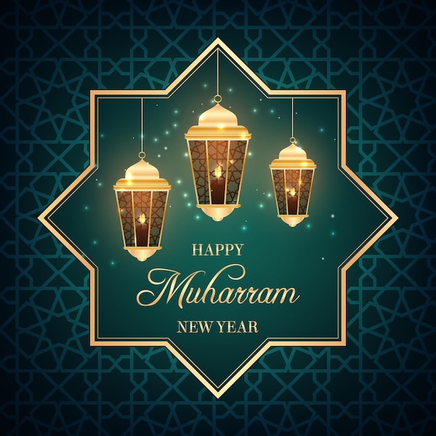 Free vector realistic islamic new year