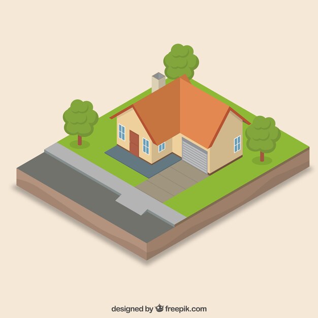 Realistic isometric house