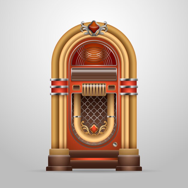 Realistic jukebox illustration