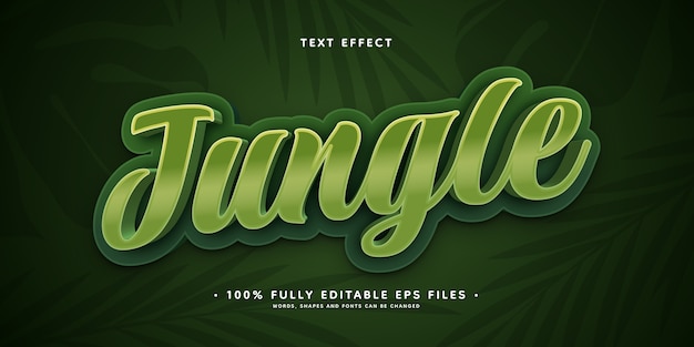 Free vector realistic jungle text effect