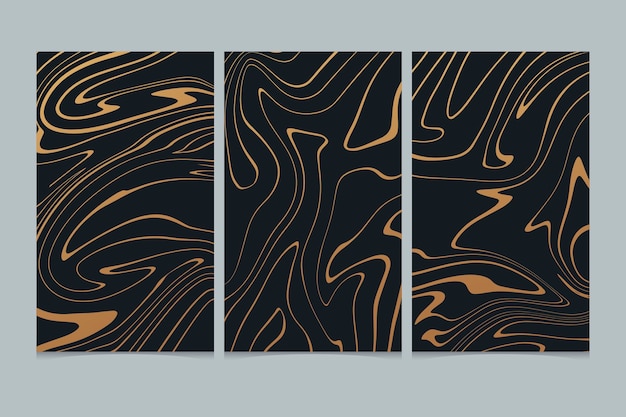 Free vector realistic kintsugi cover collection