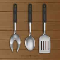 Free vector realistic kitchen utensils