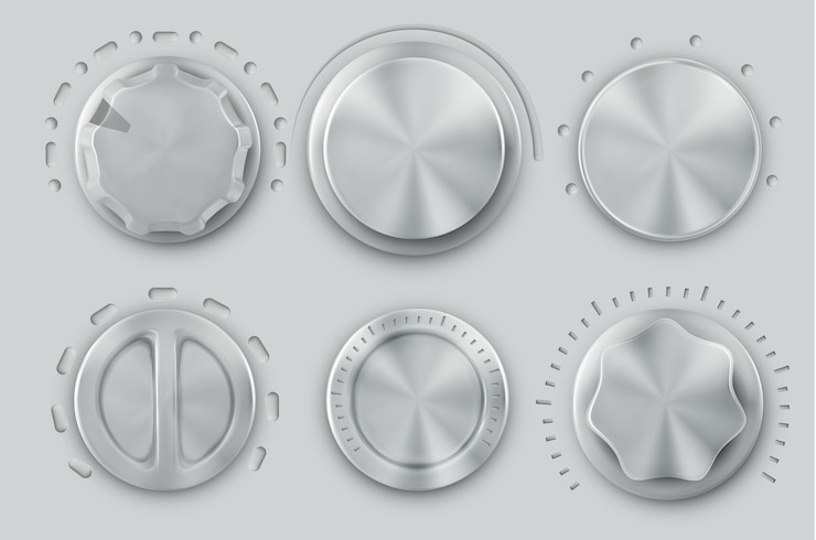 Free Vector realistic knob collection