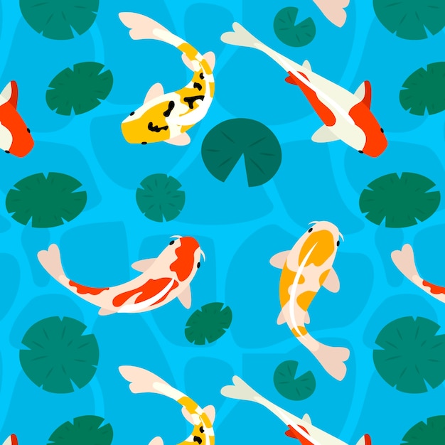 Realistic Koi Fish Pattern