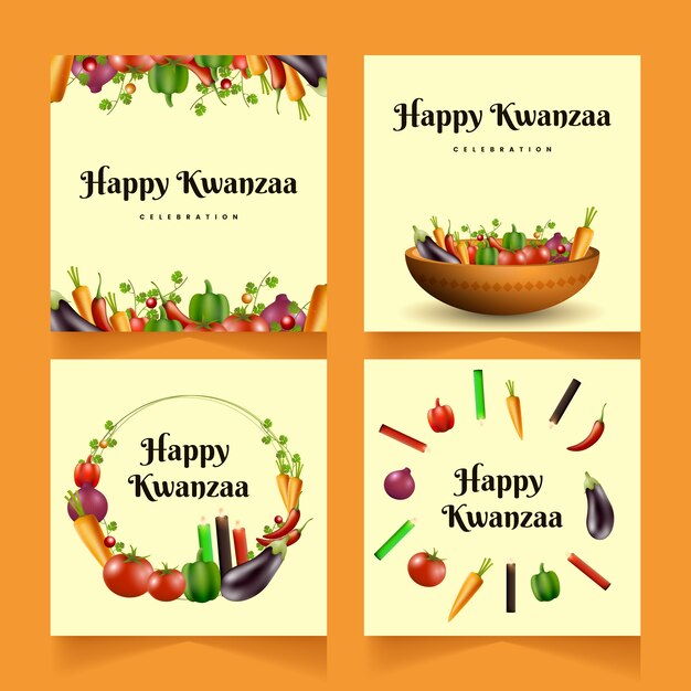 Realistic kwanzaa instagram posts collection