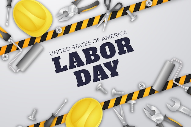 Free vector realistic labor day background