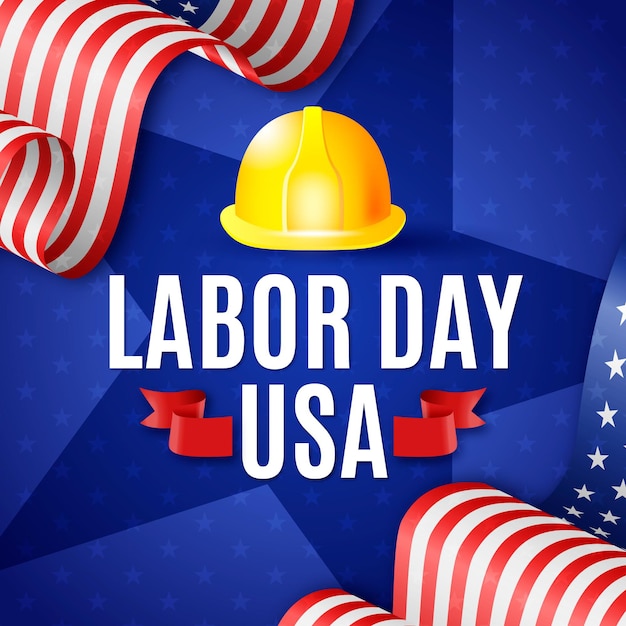 Free vector realistic labor day sale concept