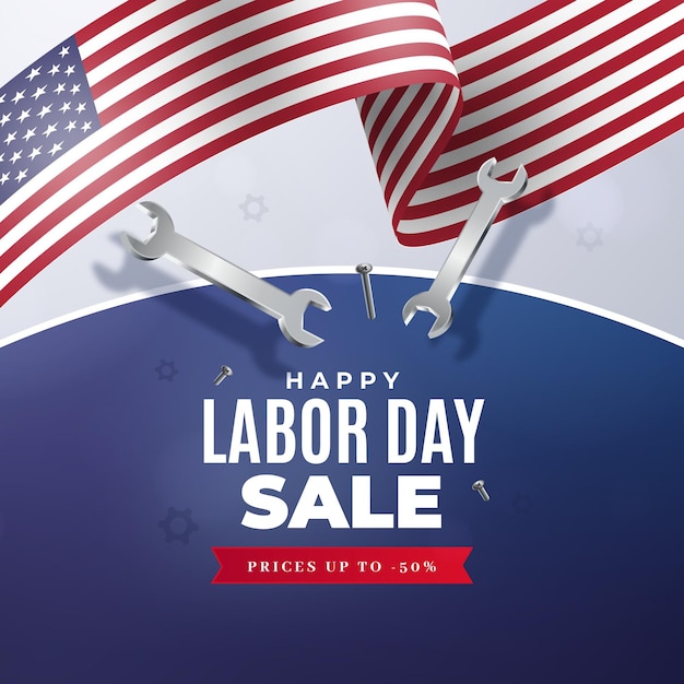 Free vector realistic labor day usa