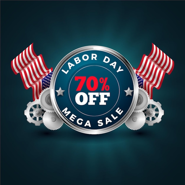 Free vector realistic labor day usa