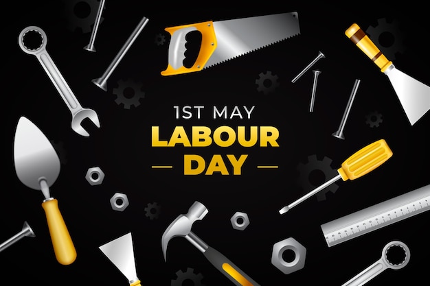 Free vector realistic labour day background