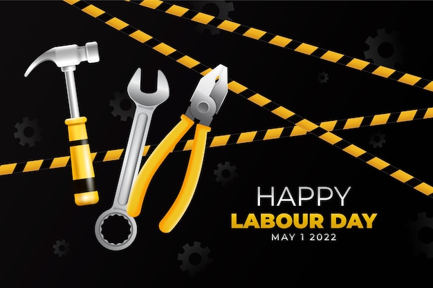 Realistic labour day background