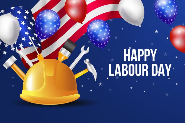 Realistic labour day background