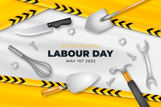 Free vector realistic labour day background