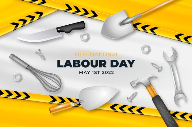 Realistic labour day background