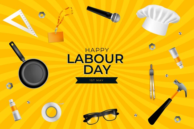 Realistic labour day background