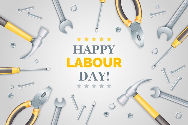 Realistic labour day background