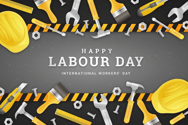 Free vector realistic labour day background