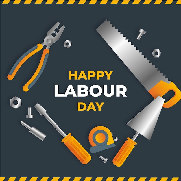 Free vector realistic labour day concept