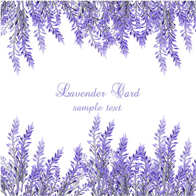 Realistic lavender card