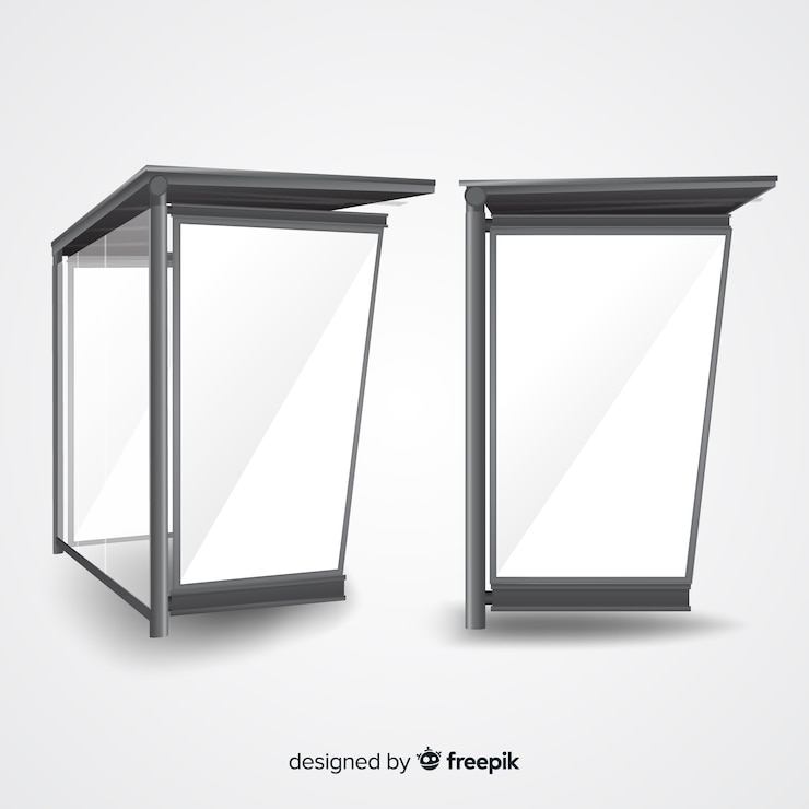 Free Vector realistic light box billboard