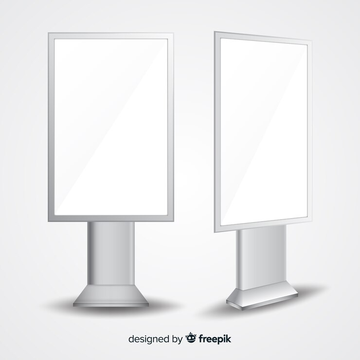 Free Vector realistic light box billboard