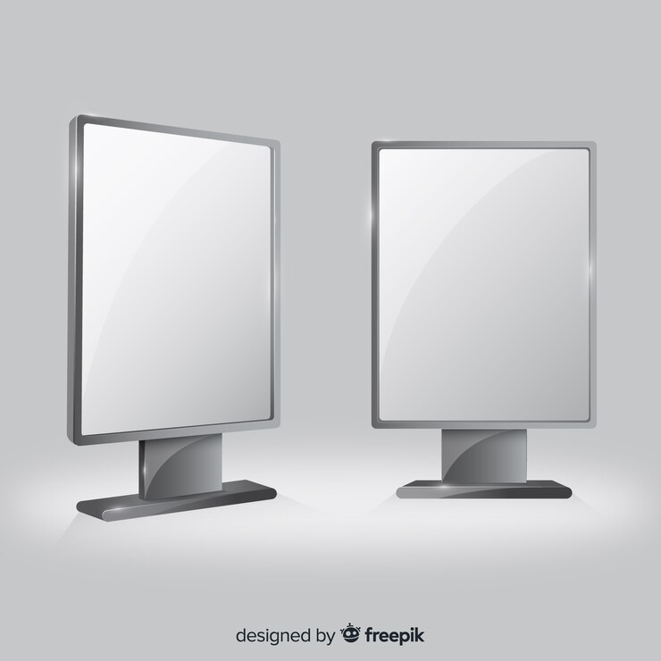 Free Vector realistic light box billboard