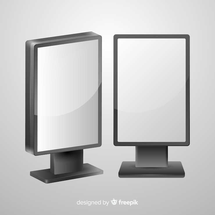 Free Vector realistic light box billboard
