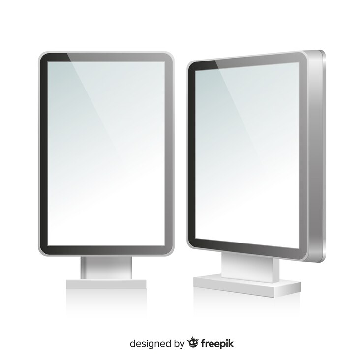 Free Vector realistic light box billboard