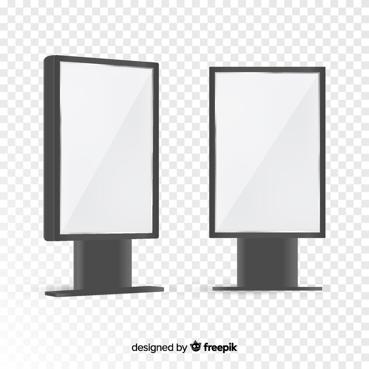 Free Vector realistic light box billboard