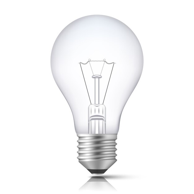 Realistic Light Bulb isolated