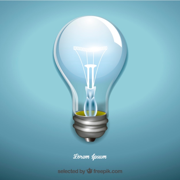 Free vector realistic light bulb